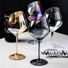(570ml, Colourful) Barsinfi Creative red wine champagne glass lead-free glass transparent smoke gray amber glass 185ml 440ml 570ml