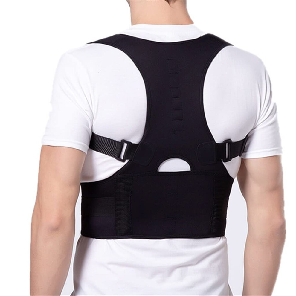 Breathable comfortable back shoulder posture corrector belt (Khaki, M)