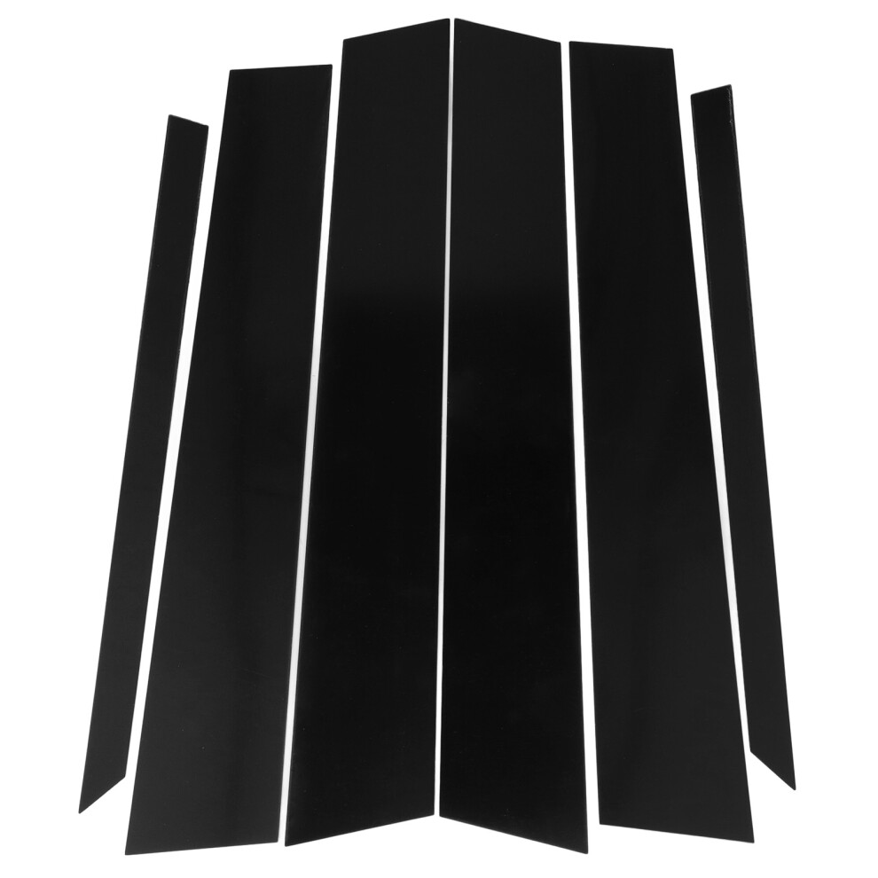 6 Pcs Bright Pc Door Window Pillar Trim For W164 2006-2011 Black 7891329232325