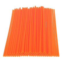 (Orange)72 Piece Motorcycle Dirt Bike Wheel Spoke Covers Wrap Tubes Skin