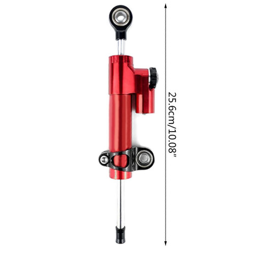 (Red)Steering Damper Motorcycle Universal Retrofits Adjustable Stabilizer Aluminum Motocross Steering 2