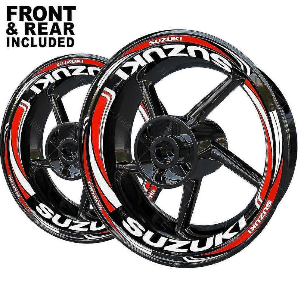(Rouge) Pour Suzuki Roue Autocollant Jante Décalque Logo Ensemble Gsxr ...