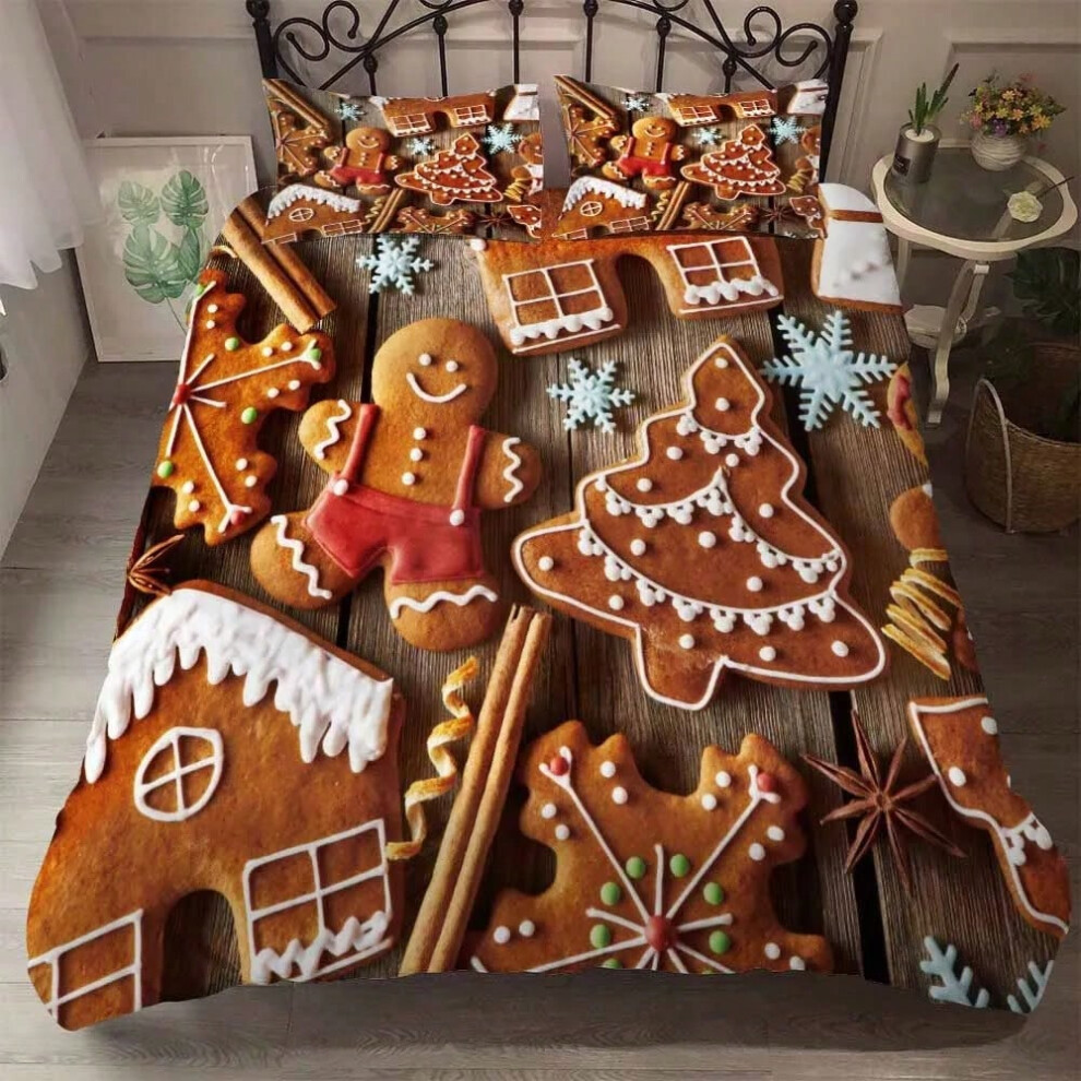 (2, 264*228 (three-piece set)) Santa Claus Pattern Duvet Cover Children Adult Bed Christmas Decoration Quilt Cover Pillowcase-image-OPC-PJ68VFY-NEW