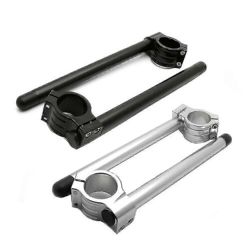 (32mm Silver)Motorcycle Handlebars 22mm Handlebar Clip-ons Fork Handle Bars Clip Ons For Universal Cafe 2