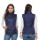 (L,Blue)Women's Heated Vest With 4 Heating Zones, Neck Heating Jacket Usb Charging 3