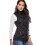 (L,Blue)Women's Heated Vest With 4 Heating Zones, Neck Heating Jacket Usb Charging 4