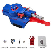 (Blue) Spiderman Web Shooter Launcher String Toy Electric Reel In Spider Web Shooters Kids Spider Silk Gloves Role Playing Toy
