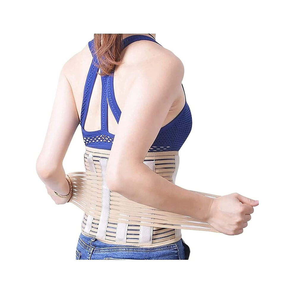 Breathable lumbar spine support belt for women and men lumbar spine support for relief and prevention of back pain (L)