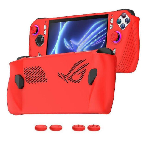 For Ally Handheld Game Console All-Inclusive Silicone Protective Case Handheld Anti-Drop Protective Case,Red