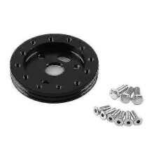 (schwarz) Grant APC Lenkradnabenadapter 0,5" Spacer Schwarz/Silber