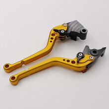 (Gouden lange steel)Voor Kawasaki Ninja Z125 mods, verstelbare aluminiumlegering remkoppeling, hoornstuur