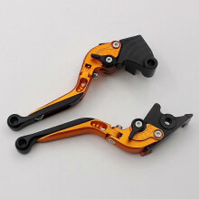 (Oranje)Voor Kawasaki Ninja Z125 mods, instelbare aluminiumlegering remkoppeling, claxon stuurhendel