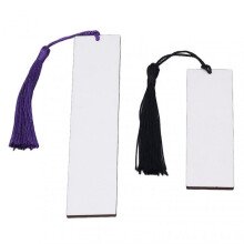 60 Pcs Sublimation Blanks Bookmark Double Sided Sublimation Blanks Products with Colorful Tassels for DIY Gift Labels