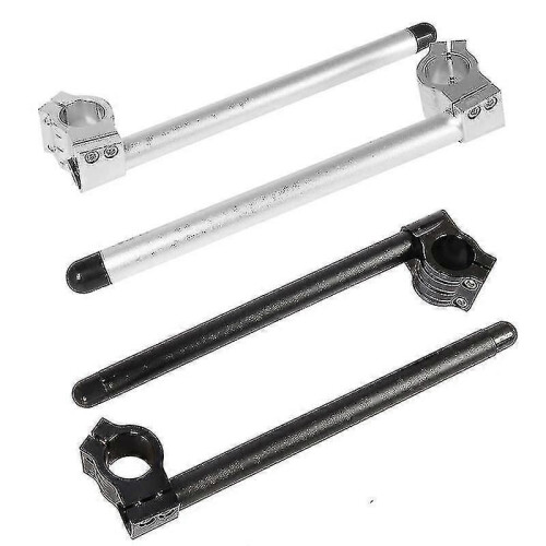 (50mm Black)Motorcycle Handlebars 22mm Handlebar Clip-ons Fork Handle Bars Clip Ons For Universal Cafe