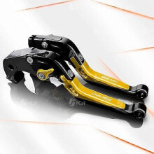 (Black-Gold)For Kawasaki Ninja 650/ninja650r/er6n 2017-present Clutch Lever Brake Lever Set Adjustable