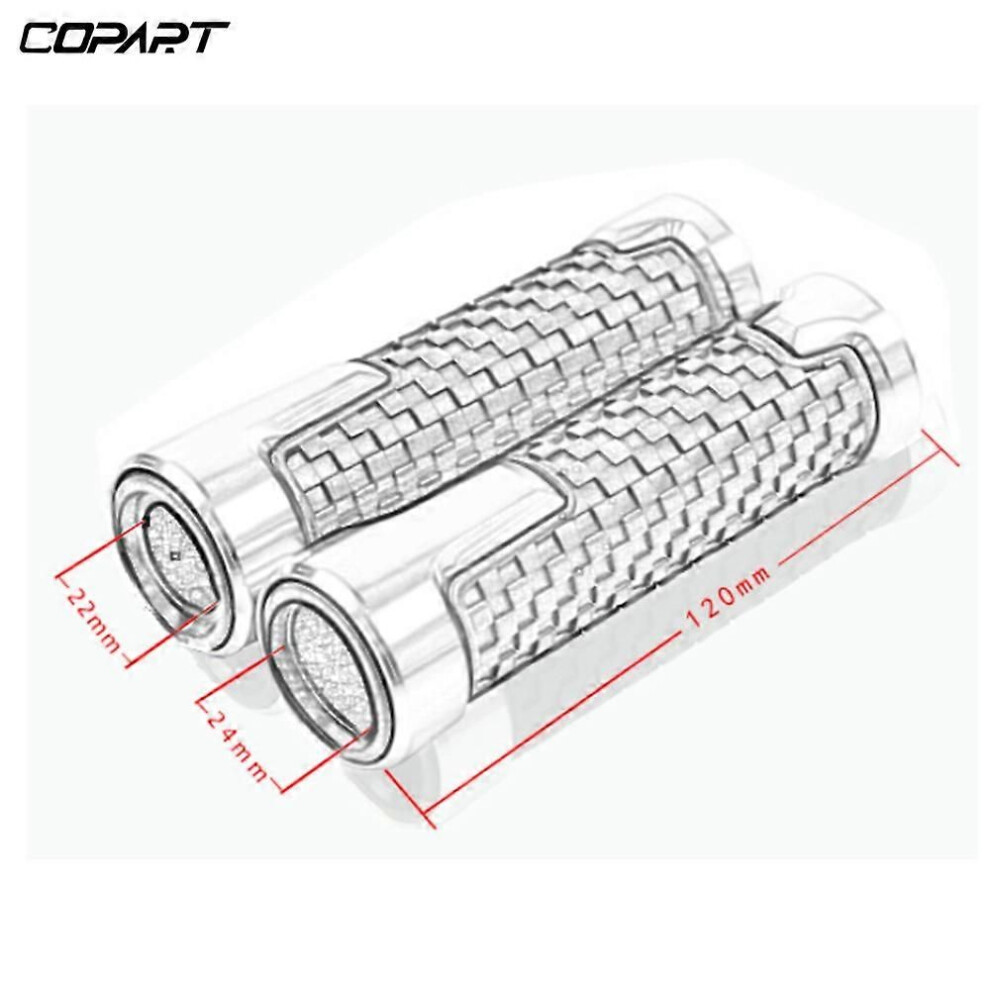 Poignées En Gel Pour Moto - Universelles 22 Mm (7/8") - Aluminium Et Caoutchouc - Couleurs Assorties