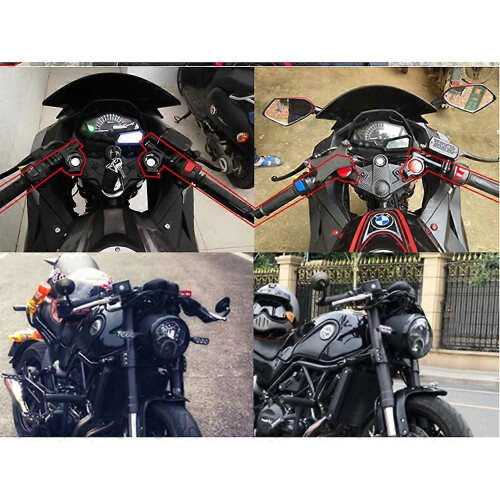 Universal Motorcycle CNC Racer Handlebar Racing Adjustable Clip On