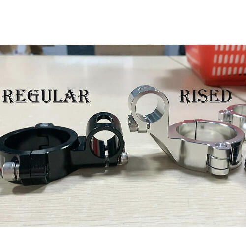 (Black Riser 43MM)Motorcycle Handlebar Racing Adjustable CNC 37 41 43 45 48 50MM Clip On Ons Fork Handlebars 1