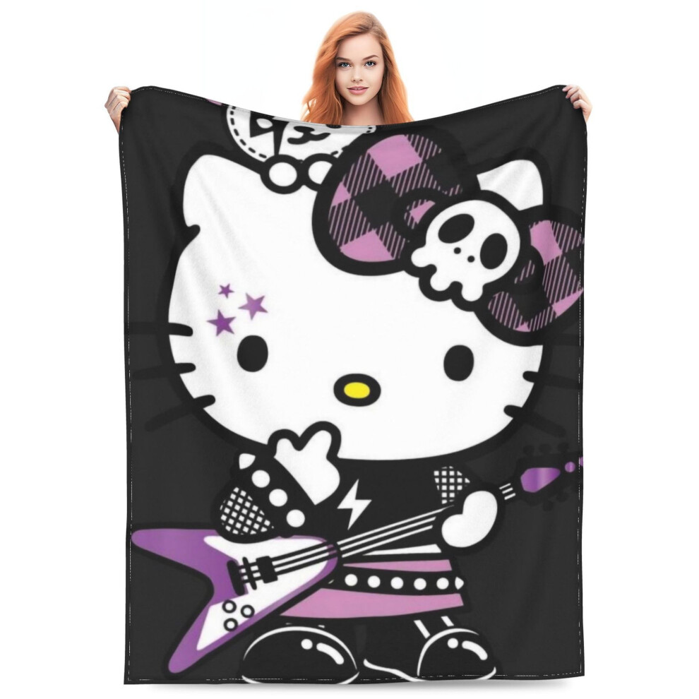 (kt10-75cm*100cm) Cute Hello Kitty Sanrio Flannel Blanket-image-OPC-PJ69DJ7-NEW