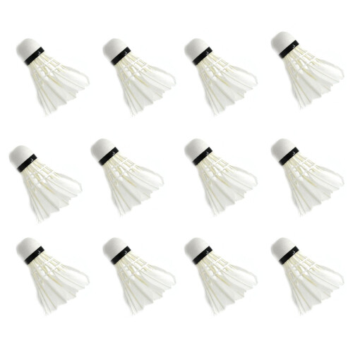 Badminton shuttlecocks, 12 pieces, duck feathers, sports training