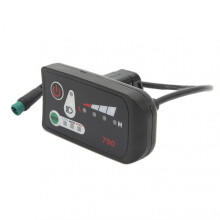 Electric Bike LED Power Display Panel Electric Bike Modification Display Meter with Waterproof 5P Male Plug for 22.2mm Handlebars 48V