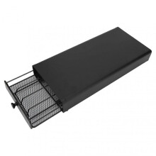 Coffee Pod Storage Drawer Compact Pod Capsule Holder Dustproof Coffee Capsule Drawer Space Saving Keep Pods Organized Black 33.5x16cm