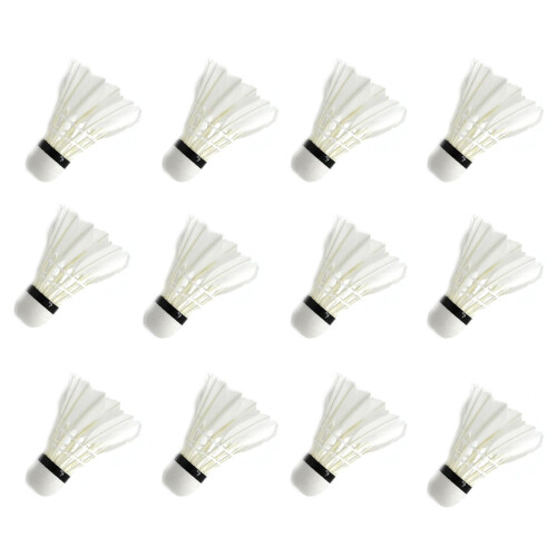 12 pieces/pack, professional highspeed badminton shuttlecocks, duck feather, with good stability and durability.