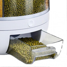 Grains Separate Storage Box Sealed Rotating Rice Bucket Home Insect Damp Proof Rice Storage Tank S 23x23cm/9.1x9.1in