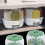 Rice Dispenser Box Container 6 Compartments Rotating Large Capacity for Home Kitchen White 6.5kg / 14.33lb 3