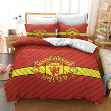 (BP11707, EU King 240x220cm) Team logo series three-piece bedding set
