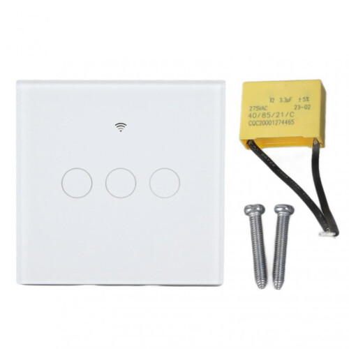 Smart WIFI Switch 3 Gang 86 Type Wall Touch Switch with Reinforced Glass Panel 1