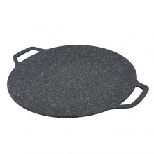 Barbecue Plate Reusable Easy Clean High Thermal Conductivity Coating Surface Grill Pan for Hiking Camping 34cm/13.38in