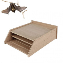 Bat House Handcrafted Weatherproof Corrosion Protection Wooden Bat Box for Outdoor Garden Wood