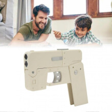 Folding Mobile Phone Spray Toy Cell Phone Shooting Toy for Kids Children Adults White