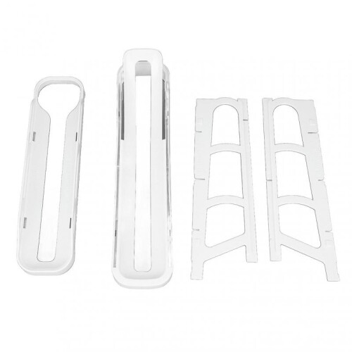 Rolling Egg Dispenser 2 Tier Space Saving Automatic Roll Down Egg Holder for Refrigerator Countertop White 2