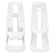 Rolling Egg Dispenser 2 Tier Space Saving Automatic Roll Down Egg Holder for Refrigerator Countertop White