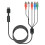 AV-Komponenten-Kabel Kupfer Schwarz 1,8 m PS2/PS3 6