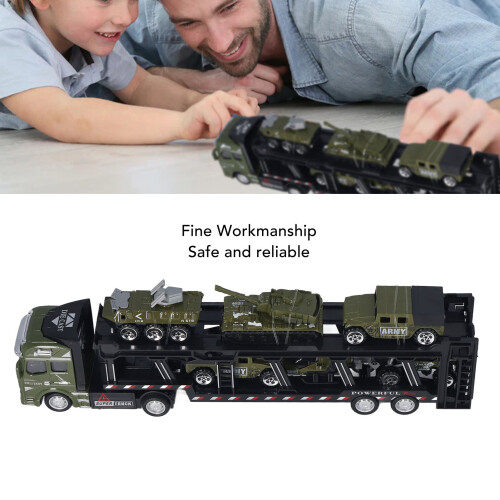 Diecast Military Vehicle Toy 32x5x7cm Alloy Pull Back Separable Body 2