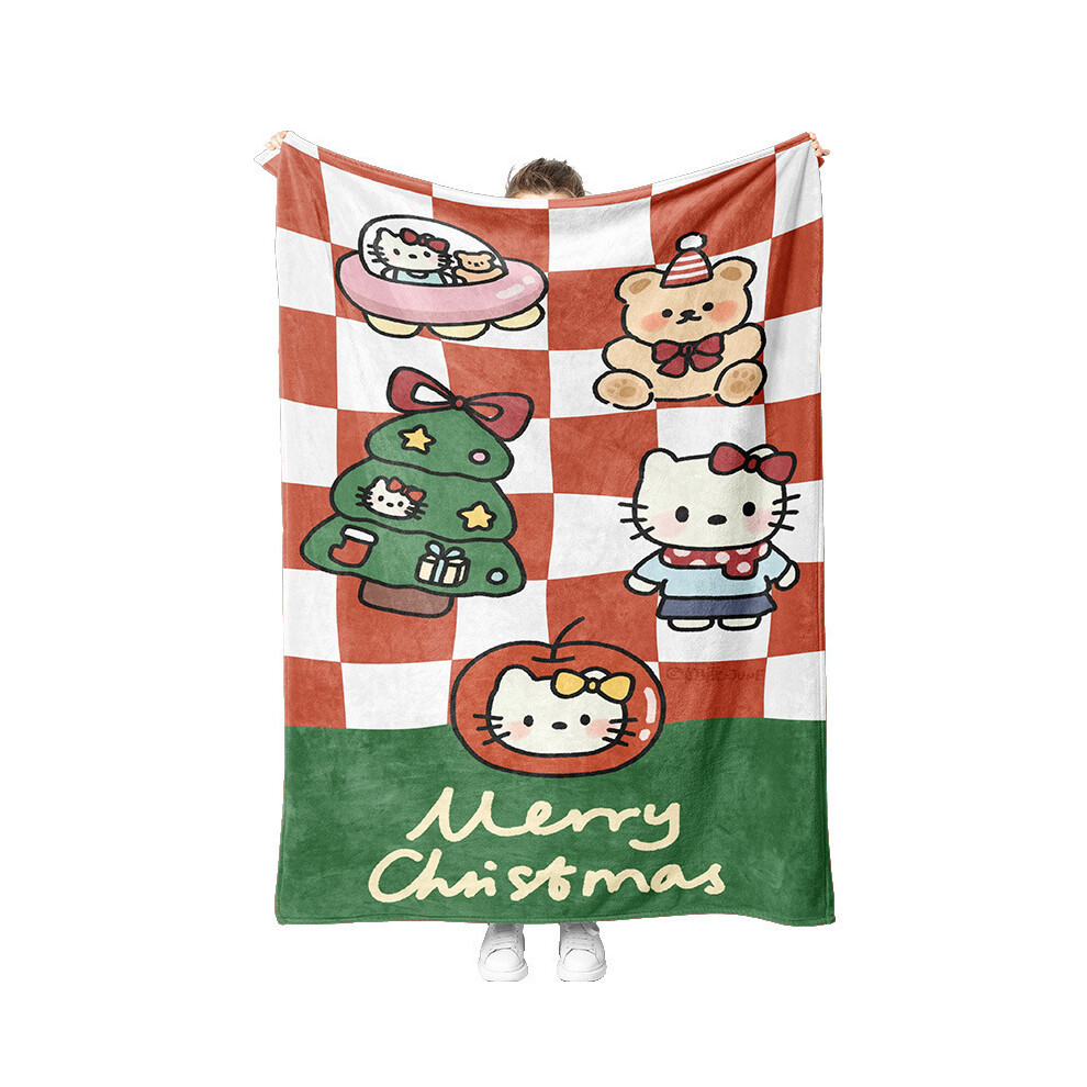 (4, 70cm*100cm) Christmas Cartoon Sanrio Series Flannel Blanket Air Conditioning Blanket-image-OPC-PJ69TB5-NEW