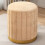 Modern Round Velvet Ottoman with Removable Lid, Yellow 1