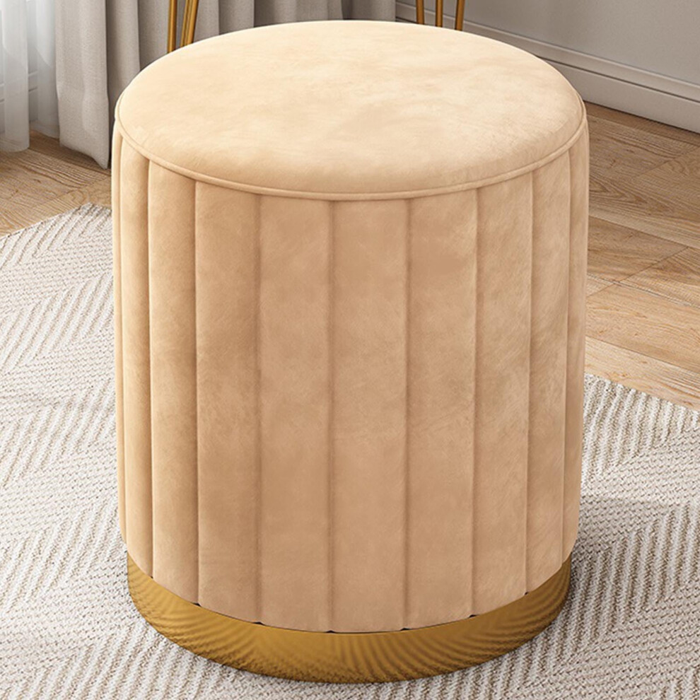 Modern Round Velvet Ottoman with Removable Lid, Yellow-image-OPC-PJ69XGF-NEW