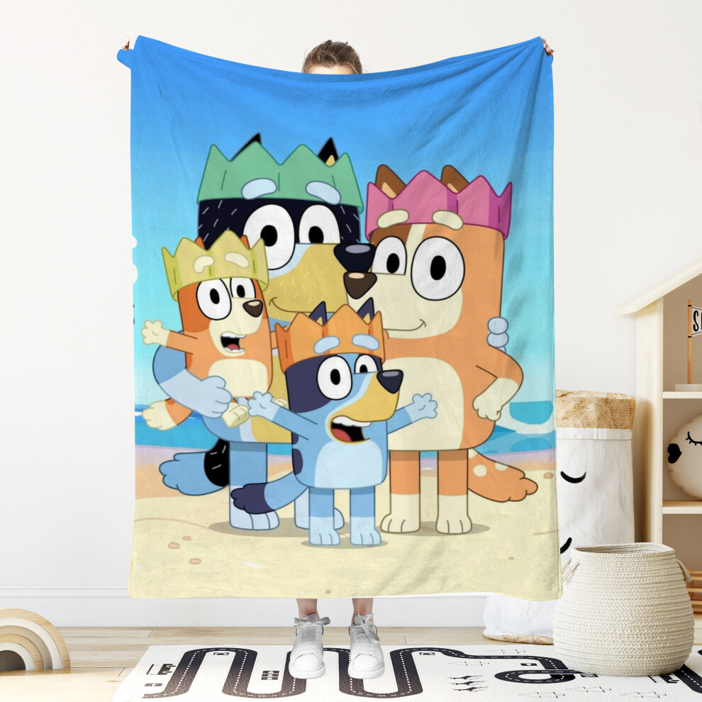 (blyâ17, 100x150cm) Bluey blanket flannel A-type blanket nap air conditioning blanket cover blanket-image-OPC-PJ6B5TD-NEW