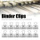 80 Stück Binder Clips 19 mm starke Klemmkraft Silber 5