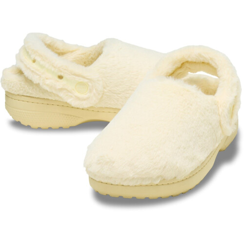 Crocs (White, 5 (Adults')) Crocs Classic Unfurgettable Polyester Women's Vanilla Clogs 2