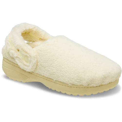 Crocs (White, 5 (Adults')) Crocs Classic Unfurgettable Polyester Women's Vanilla Clogs