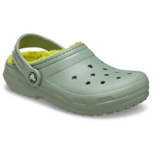 (Green, 9 (Adults')) Crocs Classic Lined Thermoplastic Kid's Moss Clogs