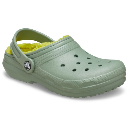 Crocs (Green, 8 (Adults')) Crocs Classic Lined Thermoplastic Kid's Moss Clogs