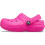 Crocs (Pink, 1 (Adults')) Crocs Classic Lined Thermoplastic Kid's Pink Crush Clogs 6