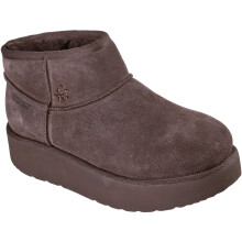(Brown, 6 (Adults')) Skechers Keep Cozy Leather Women's Chocolate Winter Ankle Boots