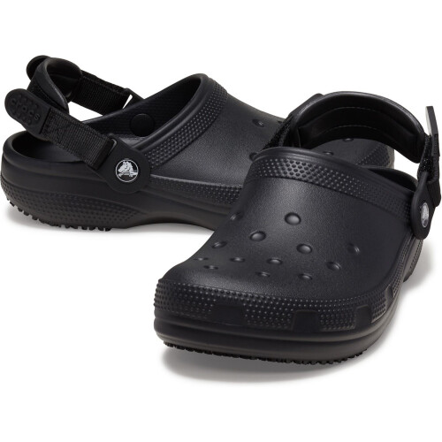 Crocs (Black, 8 (Adults')) Crocs Classic Work Clog Thermoplastic Men's Black Clogs 2